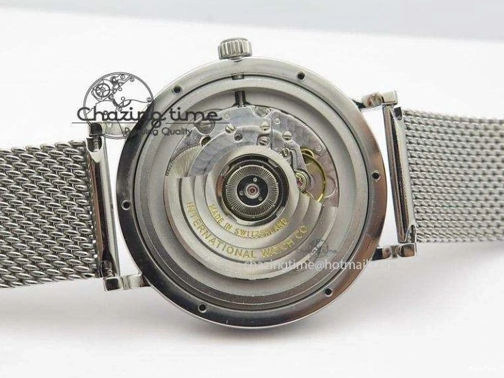 MIROTIME 1231 Portofino SCHAFFHAUSEN SS MKF 1:1 Best Edition Silver Dial Diamond On Mesh Bracelet A Lightweight 7339